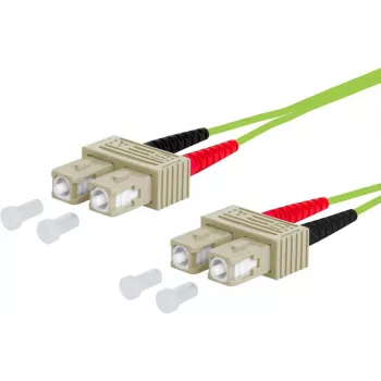 Metz Connect OpDAT Cabo de patch de fibra ótica SC duplex para SC duplex OM5 10 m