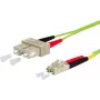 METZ CONNECT OpDAT Cabo de patch SC duplex / LC duplex OM5, 3,0 m, verde-limão