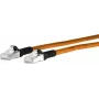 METZ CONNECT Cabo de patch RJ-45 (M) para RJ-45 (M) 50 cm S/FTP CAT 6a sem halogéneos laranja preto