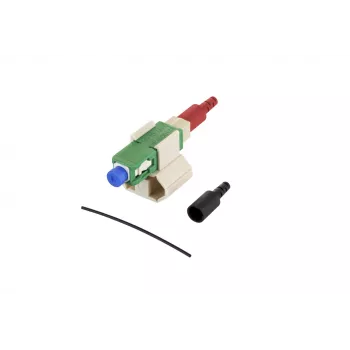 METZ CONNECT 1509QAEA0010-E Conector de montagem em campo SC OS2 monomodo verde 10 unid.