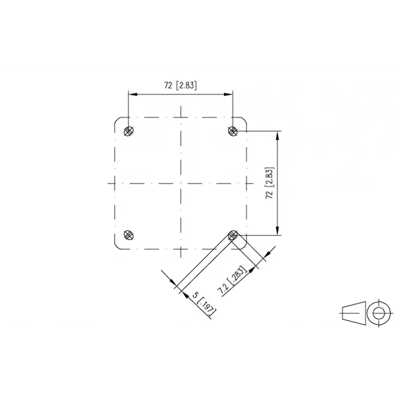 METZ CONNECT Caixa de encastrar IP44 2 portas para módulo MC cinzento - Acessório de rede