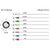METZ CONNECT 142MEA10050 Cabo de sensor/atuador M12 fêmea para extremidade aberta, 5 m, preto, PUR, codificação A, 4 pinos