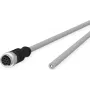 METZ CONNECT cabo Ethernet industrial - M12 macho para extremidade aberta - 1m - não blindado - codificação A - cinzento (142MKA20010)