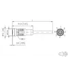 METZ CONNECT 142MKA20050 Cabo de sensor/atuador, M12 fêmea para extremidade aberta, 5 m, cinzento, PVC