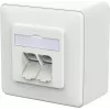 METZ CONNECT Tomada de sobrepor E-DAT C6A IDC branco tráfego - Acessório de rede