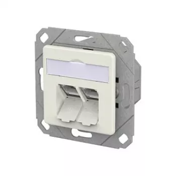 METZ CONNECT 130D381102-I E-DAT Cat.6A IDC UPk branco puro RJ45 Keystone Jack