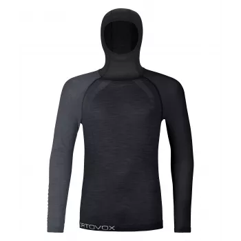 Sweatshirt com capuz térmico Ortovox 120 Comp Light - Black Raven