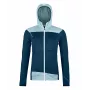 Sweatshirt com capuz Ortovox Fleece Light para mulher - Deep Ocean