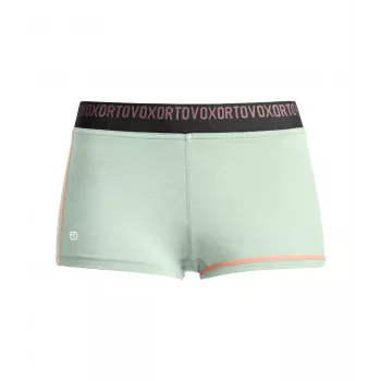 Boxer térmico Ortovox 185 Rock'N'Wool Hot Pants para mulher - Green Acid, tamanho S