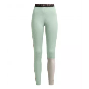 Cuecas funcionais Ortovox 185 Rock N Wool Long Pants para mulher - Green Acid, tamanho M