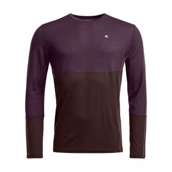 Ortovox 185 Rock N Wool Long Sleeve - Dark Wild Berry, tamanho M