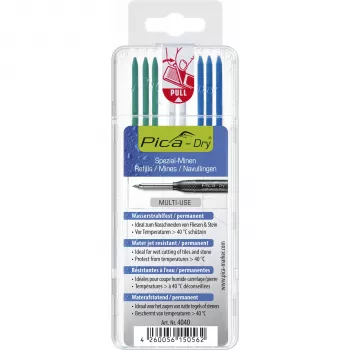 PICA-MARKER Pica DRY Refills Special - SB - 12 minas (branco, verde, azul)