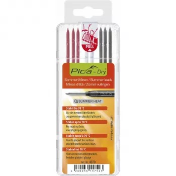 Recargas Pica DRY SUMMER HEAT - 8 minas (grafite, vermelho, amarelo) 2,8 mm