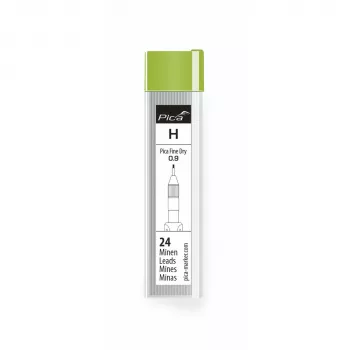 Recargas Pica Fine-Dry H - 10 minas, 0,9 mm, grafite