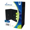 Caixa de DVD dupla MEDIARANGE - caixa de vídeo DVD - capacidade: 2 CD/DVD - preto (pack de 5)