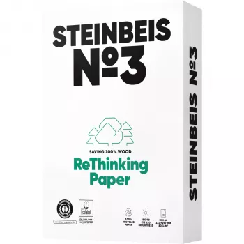 Steinbeis N.º 3 Papel reciclado A4 80 g/m² 500 folhas ISO 90