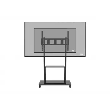 Celexon Economy 55110MP Suporte móvel de TV para ecrãs planos, aço lacado, preto mate, tamanho do ecrã 139,7-279,4 cm (55-110 polegadas)