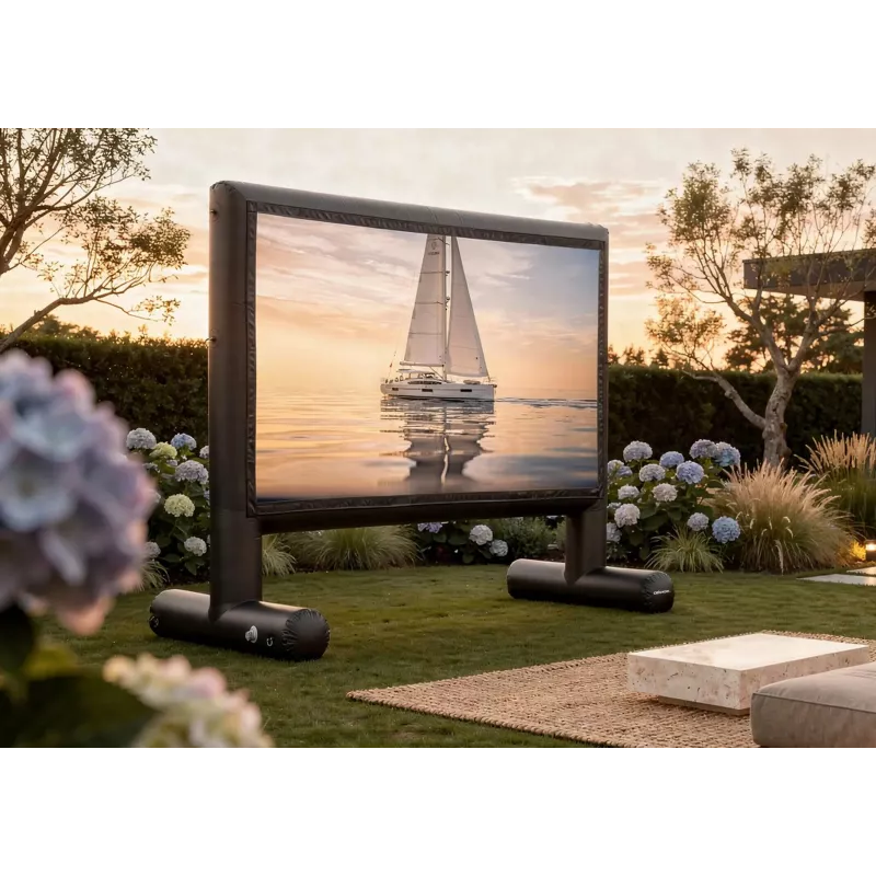 Ecrã de projeção insuflável para exterior Celexon Professional INF 100, 100 polegadas 16:9, área visível 222 x 125 cm, compatível com 4K-UHD