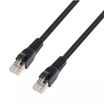 Cabo de patch TTL 1812-HD-05 Cat.6a HDBaseT 0,5m preto