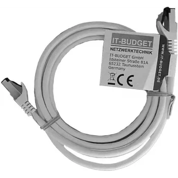 IT-BUDGET Cabo de rede Premium Full Copper - Flex AWG 26 - Cat.8.1 - 2000 MHz - isento de halogéneos - PoE+ - 40 Gbit - branco - 2 m (90ITBFLEX81PK2W)