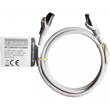 IT-BUDGET Cabo de rede Premium Full Copper - Flex AWG 26 - Cat.8.1 - 2000 MHz - isento de halogéneos - PoE+ - 40 Gbit - cinzento - 1,5 m (90ITBFLEX81PK15G)