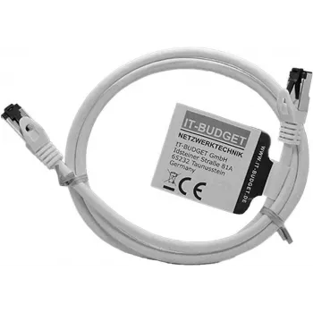 IT-BUDGET Cabo de rede Premium Full Copper - Flex AWG 26 - Cat.8.1 - 2000 MHz - isento de halogéneos - PoE+ - 40 Gbit - branco - 1 m (90ITBFLEX81PK1W)