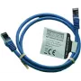 Cabo de rede Premium Full Copper IT-BUDGET - Flex AWG 26 - Cat.8.1 - 2000 MHz - sem halogéneos - PoE+ - 40 Gbit - azul - 1 m