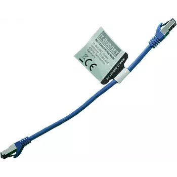 Cabo de rede Premium Full Copper IT-BUDGET - Flex AWG 26 - Cat.8.1 - 2000 MHz - sem halogéneos - PoE+ - 40 Gbit - azul - 0,5 m