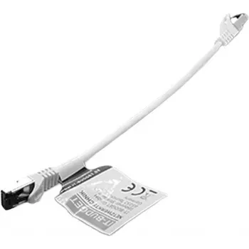 Cabo de rede Premium Full Copper IT-BUDGET - Flex AWG 26 - Cat.8.1 - 2000 MHz - sem halogéneos - PoE+ - 40 Gbit - branco - 0,5 m