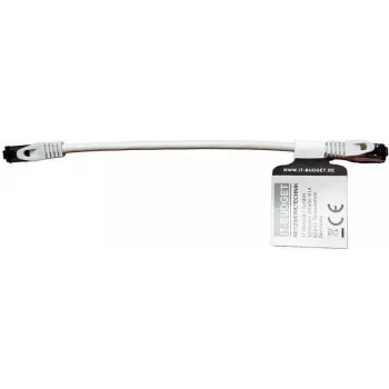 Cabo de rede Premium Full Copper IT-BUDGET - Flex AWG 26 - Cat.8.1 - 2000 MHz - sem halogéneos - PoE+ - 40 Gbit - cinzento - 0,25 m