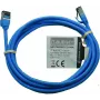 Cabo de rede Premium Full Copper IT-BUDGET - Slim AWG 28 - Cat.8.1 - 2000 MHz - sem halogéneos - PoE+ - 40 Gbit - azul - 2 m