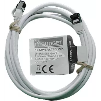 Cabo de rede Premium Full Copper IT-BUDGET - Slim AWG 28 - Cat.8.1 - 2000 MHz - sem halogéneos - PoE+ - 40 Gbit - branco - 3 m (90ITBSLIM81PK3W)