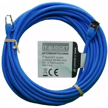 Cabo de rede Premium Full Copper IT-BUDGET - Slim AWG 28 - Cat.8.1 - 2000 MHz - sem halogéneos - PoE+ - 40 Gbit - azul - 5 m (90ITBSLIM81PK5B)