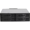 Inter-Tech IPC ST-5244 gaveta móvel hot-swap 4 baías 2,5 polegadas SATA/SAS para baía de 5,25 polegadas, Preto