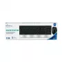 MediaRange conjunto de teclado e rato sem fios, layout alemão (GR), formato completo com teclado numérico e teclas Fn, rato de 6 botões com roda de deslocamento e botões laterais, 1000-1600 dpi, preto/prateado (MROS105-GR)
