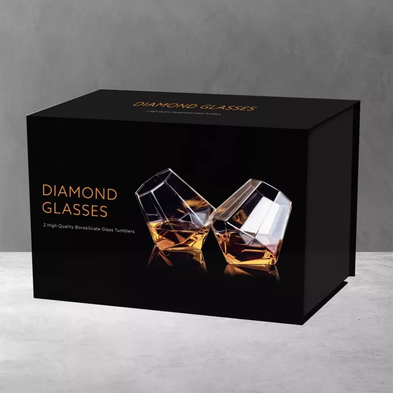 Conjunto de 2 copos de whisky Mad Monkey Diamond Thumbs Up transparente 300 ml