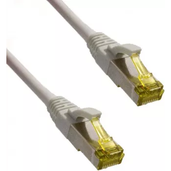 Cabo patch premium IT-BUDGET cobre maciço - Super Flex TPE - Cat.6A - com cabo bruto Cat.7 - 600 MHz - sem halogéneos - PoE+ - 10 GBit - cinzento - 3 m (90ITBFLEX6A7PK3G)