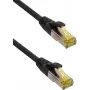 Cabo patch premium IT-BUDGET cobre maciço - Super Flex TPE - Cat.6A - com cabo bruto Cat.7 - 600 MHz - sem halogéneos - PoE+ - 10 GBit - preto - 1,5 m