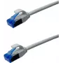 Cabo patch premium IT-BUDGET cobre maciço - Slim AWG 28 - Cat.6A - 500 MHz - sem halogéneos - PoE++ - 10 Gbit - cinzento - 1,5 m