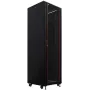 Armário de rede 19 polegadas IT-BUDGET SRK - 42U - 600x800 mm - porta de vidro/chapa de aço - Flatpack - preto (90ITB19SRK4268GSN)