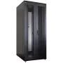 Armário de rede 19 polegadas IT-BUDGET SRK - 42U - 800x800 mm - portas duplas perfuradas à frente e atrás - calhas de cabos - Flatpack - preto (RAL 9005)