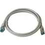 Cabo de patch Premium Full Copper IT-BUDGET - Cat.6A - 500 MHz - sem halogéneos - PoE+ - AWG 26/7 - cinzento - 0,15 m