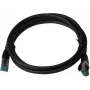 Cabo de patch Premium Full Copper IT-BUDGET Cat.6A S/FTP LSZH PoE+ AWG 26/7 preto 0,15 m