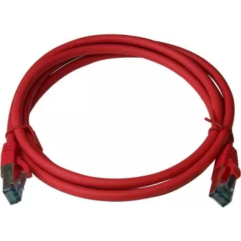 Cabo de patch Premium Full Copper IT-BUDGET Cat.6A 500 MHz LSZH PoE+ AWG 26/7 vermelho 0,25 m