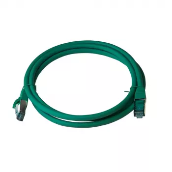 Cabo de patch Premium Full Copper IT-BUDGET Cat.6A 500 MHz LSZH PoE+ AWG 26/7 verde 1,5 m