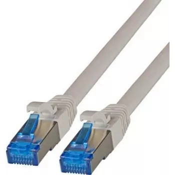 Cabo de rede IT-BUDGET Full Copper Premium - Super Flex TPE - Cat.6A - 500MHz - LSZH - PoE+ - AWG 27 - cinzento - 0,15 m