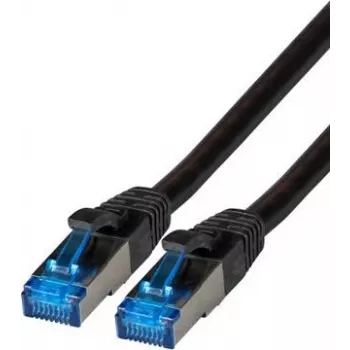 Cabo de rede IT-BUDGET Full Copper Premium - Super Flex TPE - Cat.6A - 500MHz - LSZH - PoE+ - AWG 27 - preto - 0,25 m