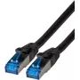 Cabo de rede IT-BUDGET Full Copper Premium - Super Flex TPE - Cat.6A - 500MHz - LSZH - PoE+ - AWG 27 - preto - 0,25 m