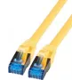 Cabo de rede IT-BUDGET Full Copper Premium - Super Flex TPE - Cat.6A - 500MHz - LSZH - PoE+ - AWG 27 - amarelo - 1,50 m