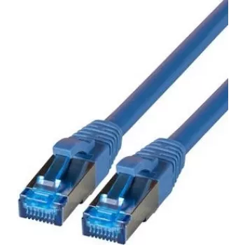 Cabo de rede IT-BUDGET Full Copper Premium - Super Flex TPE - Cat.6A - 500MHz - LSZH - PoE+ - AWG 27 - azul - 3 m